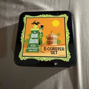 New - Rare - Vintage- Haunted Mansion 40th Anniversary Coaster Set